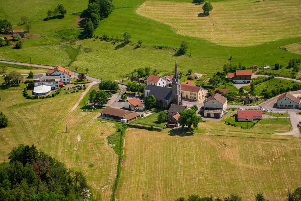 Aerial view of Girmont-Val-d'Ajol