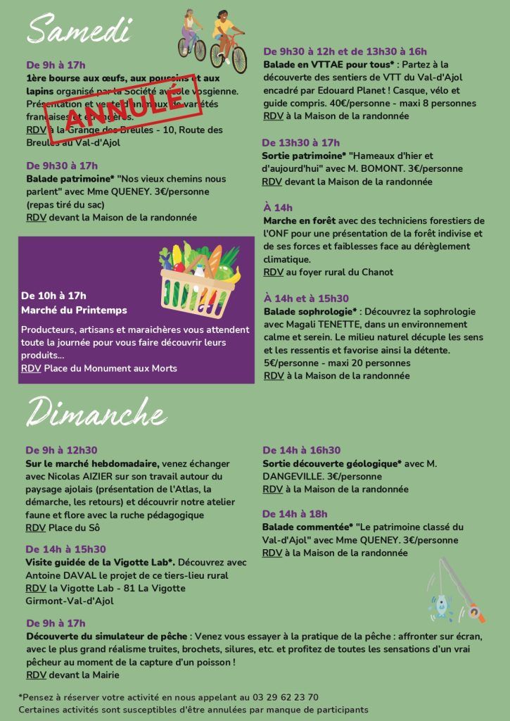 Programme lancement de saison à la maison de la randonnée