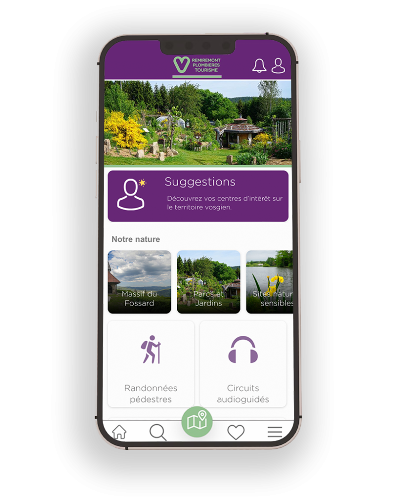 Symulacja aplikacji mobilnej biura turystycznego Remiremont Plombieres