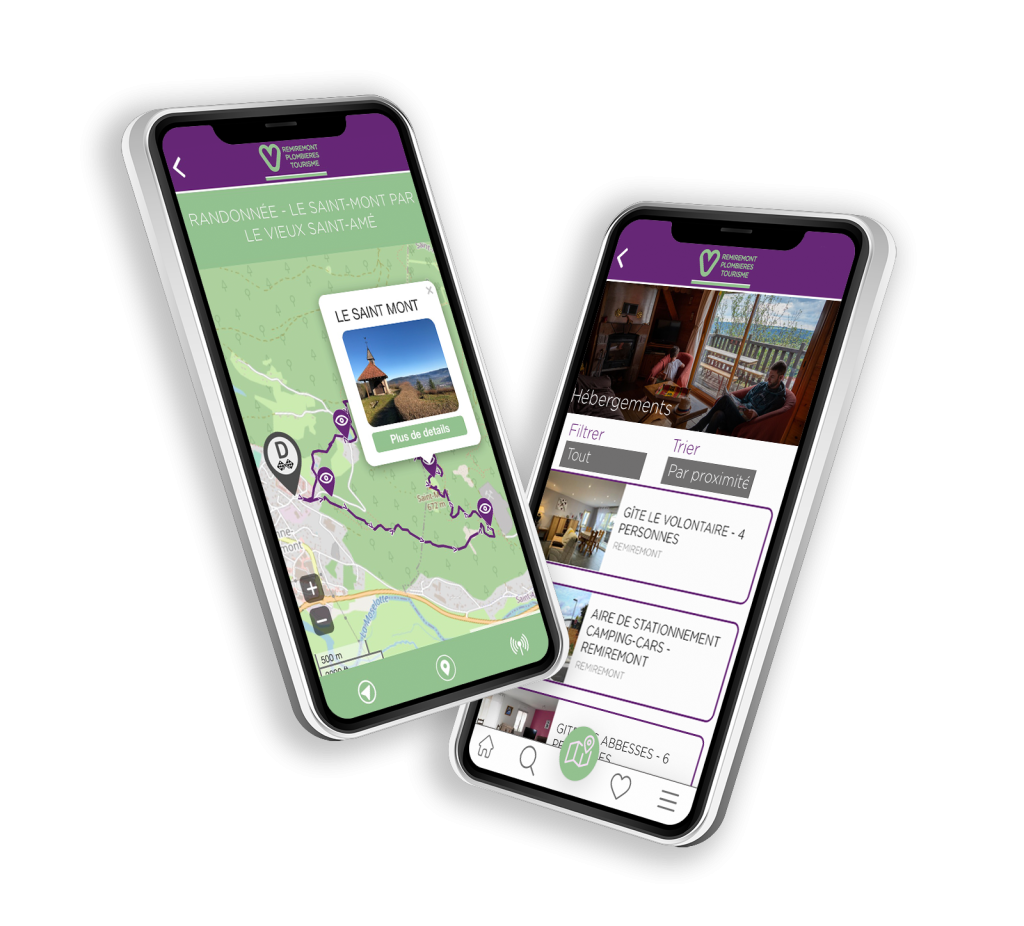 Symulacja aplikacji mobilnej biura turystycznego Remiremont Plombieres