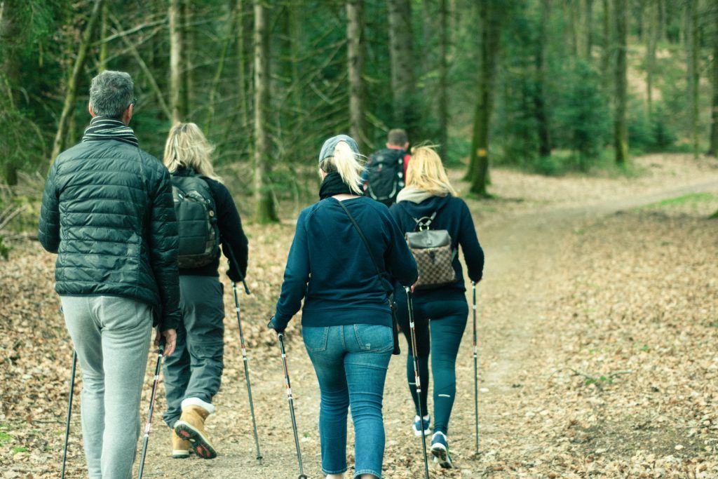 Caminhada nórdica em Saint-Nabord nos Vosges